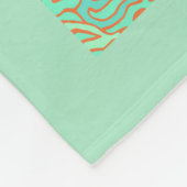 Fleece Blanket with Tropical Waters Design フリースブランケット (角)