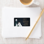 Fleece Navidad Chic Funny Quirky Llama & Sheep Pun ラベル (インサイチュ)