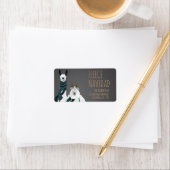 Fleece Navidad Chic Funny Quirky Llama & Sheep Pun ラベル (インサイチュ)