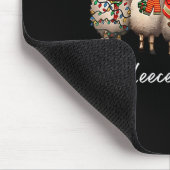 Fleece Navidad Christmas Spanish Sheep Santa Sheep マウスパッド (コーナー)