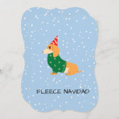 Fleece Navidad – Cute Sausage Dog シーズンカード (正面/裏面)