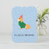 Fleece Navidad – Cute Sausage Dog シーズンカード (スタンド正面)