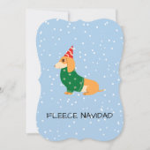 Fleece Navidad – Cute Sausage Dog シーズンカード (正面)