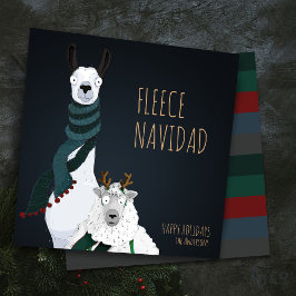 “Fleece Navidad” Festive Funny Chic Punny シーズンカード