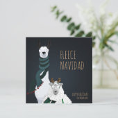 “Fleece Navidad” Festive Funny Chic Punny シーズンカード (スタンド正面)