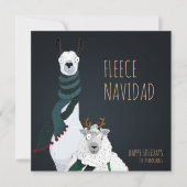 “Fleece Navidad” Festive Funny Chic Punny シーズンカード (正面)