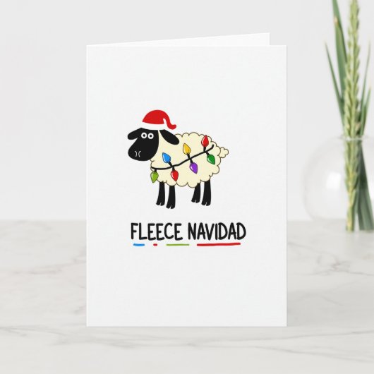 Fleece Navidad Funny Card カード (正面)