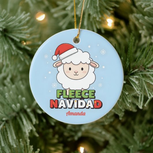 Fleece Navidad Funny Christmas Ornament Gift セラミックオーナメント (ツリー)