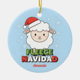 Fleece Navidad Funny Christmas Ornament Gift セラミックオーナメント