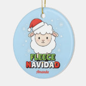 Fleece Navidad Funny Christmas Ornament Gift セラミックオーナメント (左)