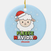 Fleece Navidad Funny Christmas Ornament Gift セラミックオーナメント (裏面)
