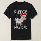 Fleece Navidad Funny Christmas Sheep Feliz Xmas Li Tシャツ (デザイン正面)