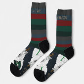 “Fleece Navidad” Funny Festive Blue Sheep  ソックス (左)