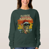 Fleece Navidad Funny Santa Frog Retro Sweatshirt スウェットシャツ (正面)