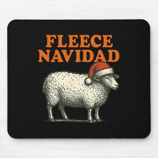 Fleece Navidad Funny Sheep Pun Christmas Holiday 1 マウスパッド (正面)