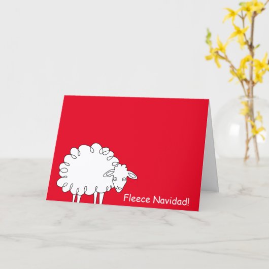 Fleece Navidad Holiday Card カード (黄色い花)