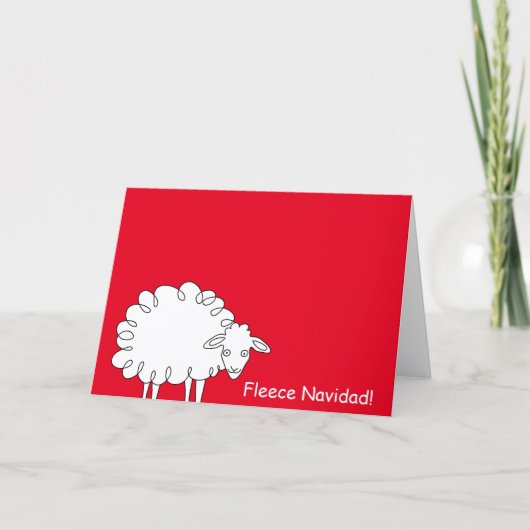 Fleece Navidad Holiday Card カード (正面)