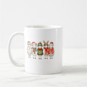 Fleece Navidad Sheep Christmas Lights Dinner Famil コーヒーマグカップ (左)