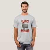 Fleece Navidad Sheep Pun クリスマスTシャツ Tシャツ (正面フル)