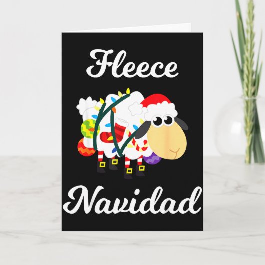 Fleece Navidad Shirt Funny Feliz Mexican Christmas カード (正面)