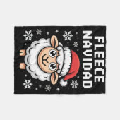 Fleece Navidad Ugly Sweater Christmas Sheep Holida フリースブランケット (正面(横))