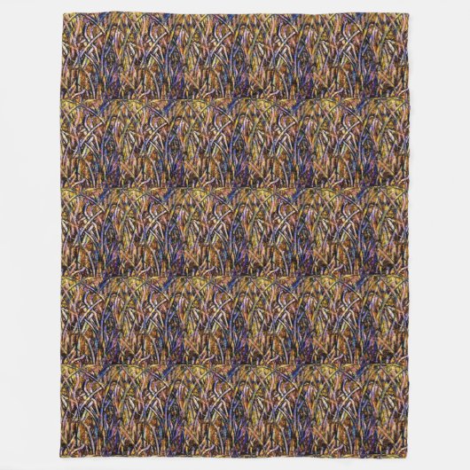 FleeceBlanketCarnivalGlassGrassWithOrangeMoldFungu フリースブランケット (正面)