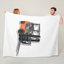 Fleecedecke mit Gabelstapler- Design フリースブランケット