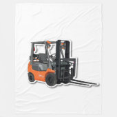 Fleecedecke mit Gabelstapler- Design フリースブランケット (正面)