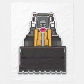 Fleecedecke mit "Lady Loader" Grafik フリースブランケット (正面)