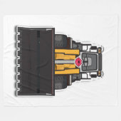 Fleecedecke mit "Lady Loader" Grafik フリースブランケット (正面(横))