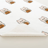 Fleecedeken Halloween – Schattige Pomeranian シェルパブランケット (3/4)
