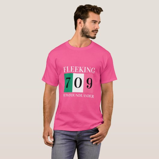 Fleeking Newfoundlander Newfoundland 709 Tシャツ (正面フル)