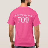 Fleeking Newfoundlander Newfoundland 709 Tシャツ (裏面)