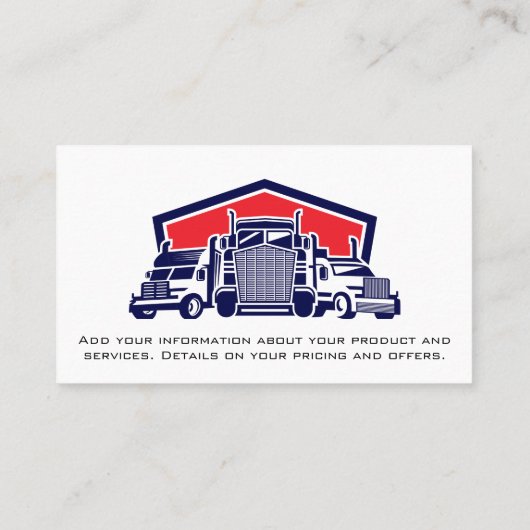 Fleet of Truck | Transport 名刺 (裏面)