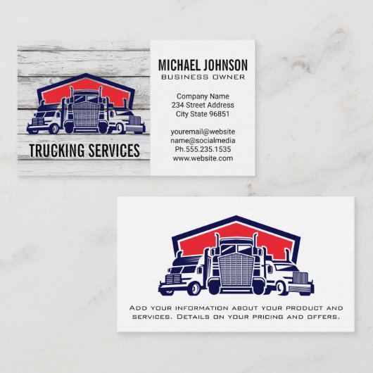 Fleet of Truck | Transport 名刺 (正面/裏面)