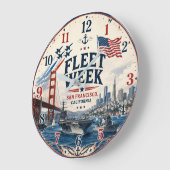 Fleet Week Festival San Francisco California e ラージ壁時計 (傾斜)