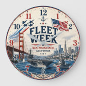 Fleet Week Festival San Francisco California e ラージ壁時計 (正面)