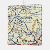 Flemingsburg KYヴィンテージの地図 セラミックオーナメント (左)