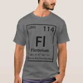 Flerovium要素(黒) Tシャツ (正面)