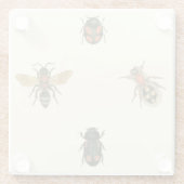 Fles and Beetles by Vision Studio ガラスコースター (裏面)