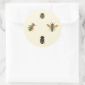 Fles and Beetles by Vision Studio ラウンドシール (バッグ)