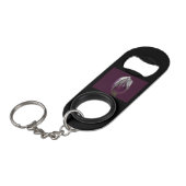 Flesopener tulp paars design zazkia キーホルダー栓抜き (正面アングル)