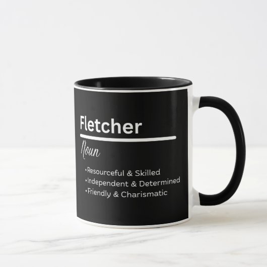 Fletcher Boy Name Definition Personalized Mug マグカップ (右)