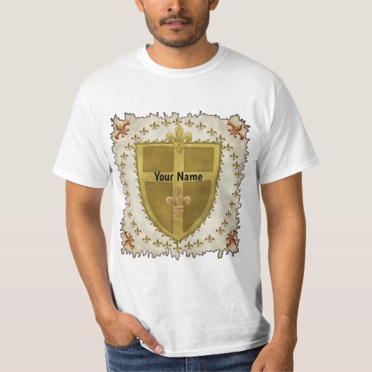 Fleur家の紋章 姓 Tシャツ (正面)