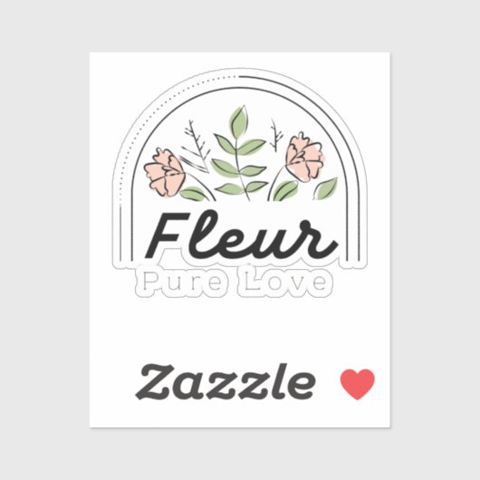Fleur - 純粋な愛の花のロゴ シール (シート)
