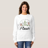 Fleur - 純粋な愛の花のロゴ スウェットシャツ (正面フル)