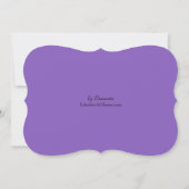 Fleur and Snowflake Purple Holiday Invitation 招待状 (裏面)