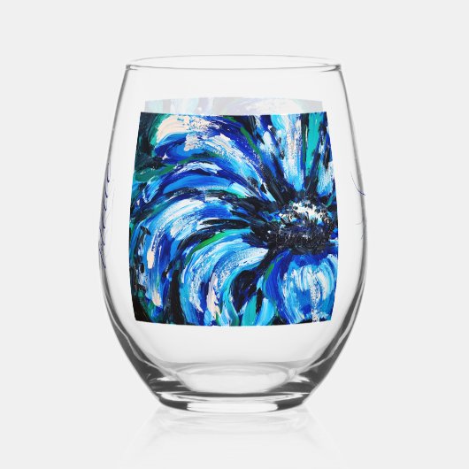 Fleur bleue Drinkware Set ステムなしワイングラス (正面)