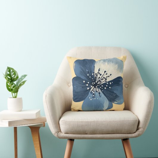 🌸 Fleur Bleue Éthérée クッション (椅子)