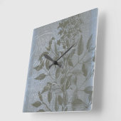 Fleur de Bleu I スクエア壁時計 (傾斜)